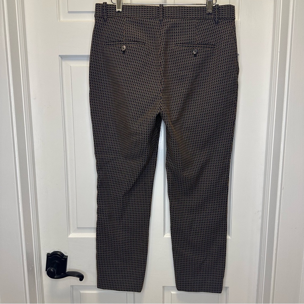 Theory Women's‎ Blue and Brown Patterned Trousers - Picture 2 of 9
